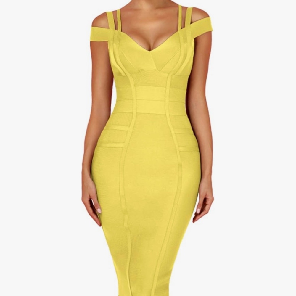 Yellow Bandage Dress